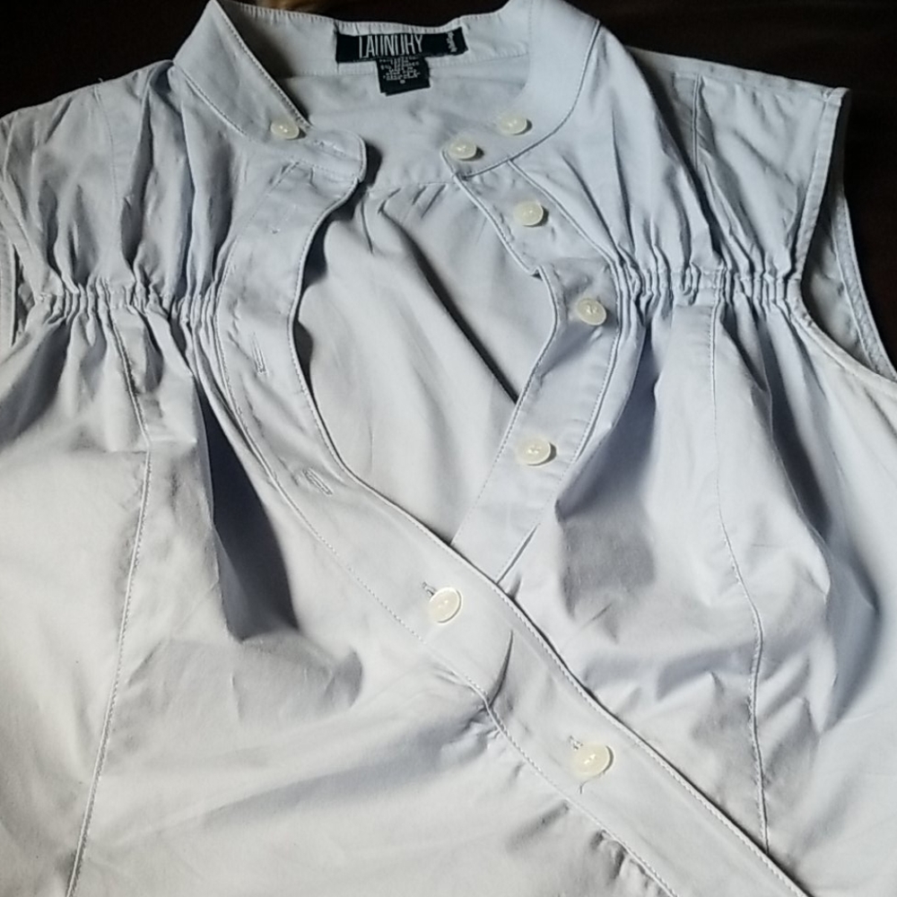 Laundry Blue Button Down Top - image 4